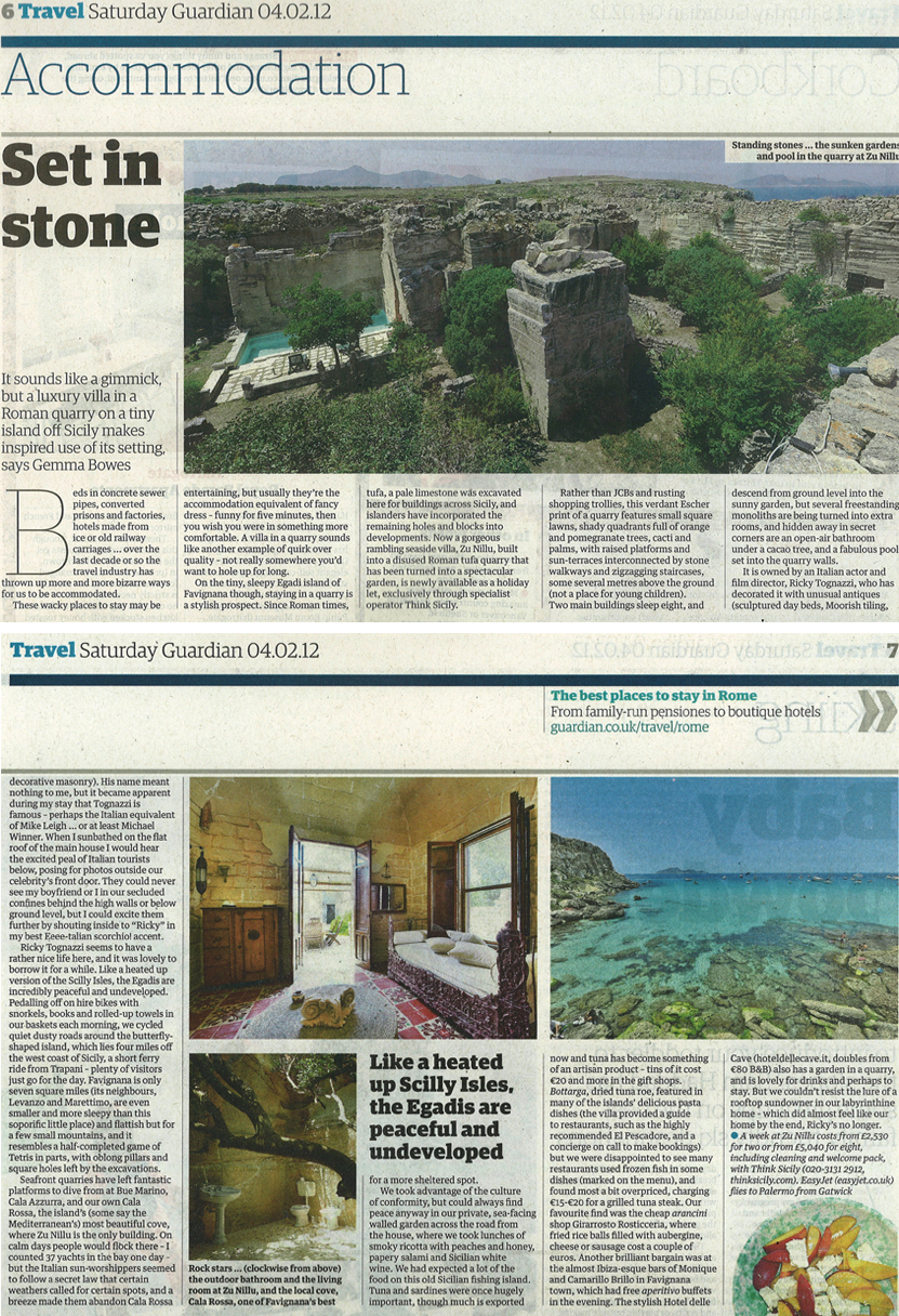 Zu Nillu in The Guardian, 4th February 2012 | Think Sicily Zu Nillu in The Guardian, 4th February 2012 | Think Sicily