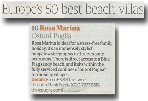 The Times, 12th January 2013 | Think Puglia