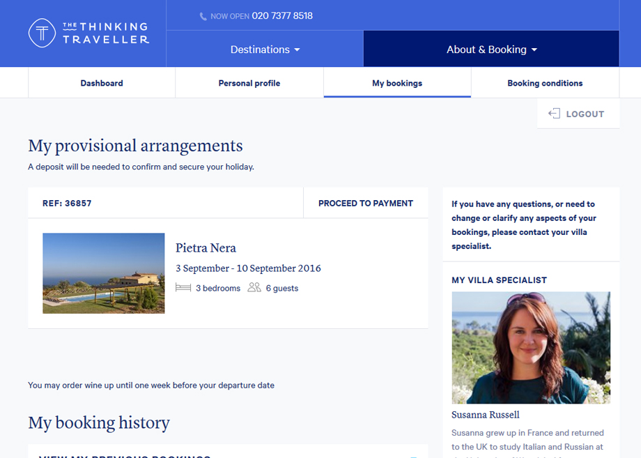 Provisional bookings