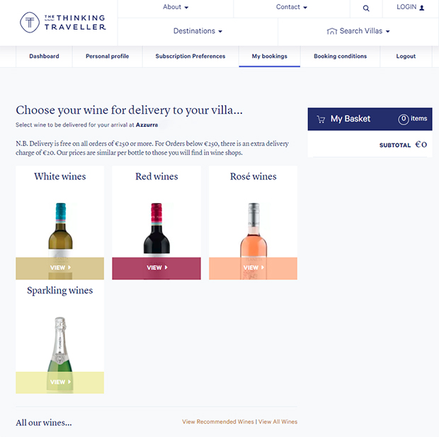 The Thinking Traveller online wine ordering service The Thinking Traveller online wine ordering service