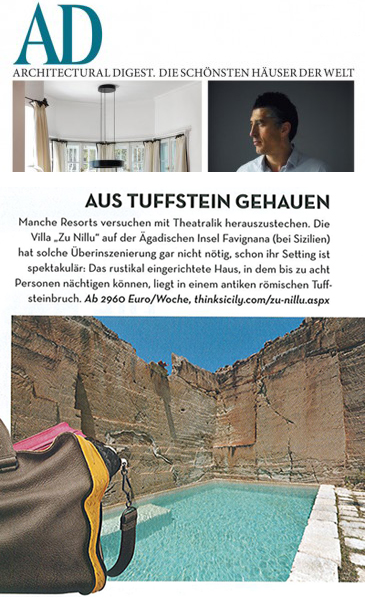 Zu Nillu in Architectural Digest Germany, March 2012 | Think Sicily Zu Nillu in Architectural Digest Germany, March 2012 | Think Sicily