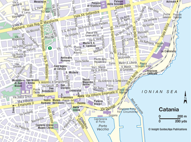 Map of Catania