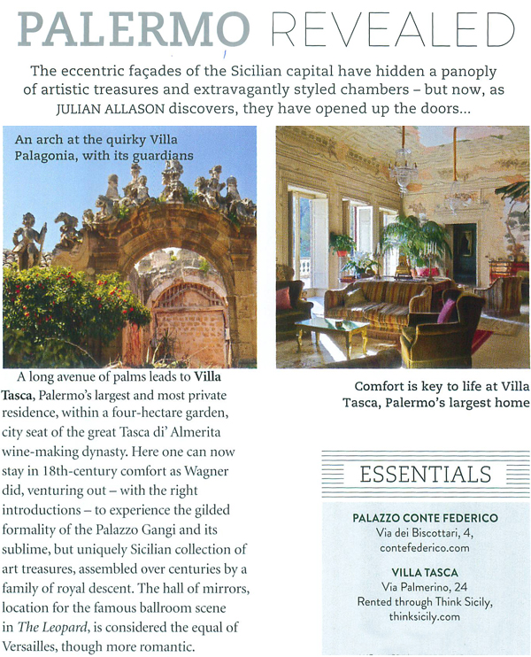 Villa Tasca in Centurion Magazine, September 2012 Villa Tasca in Centurion Magazine, September 2012