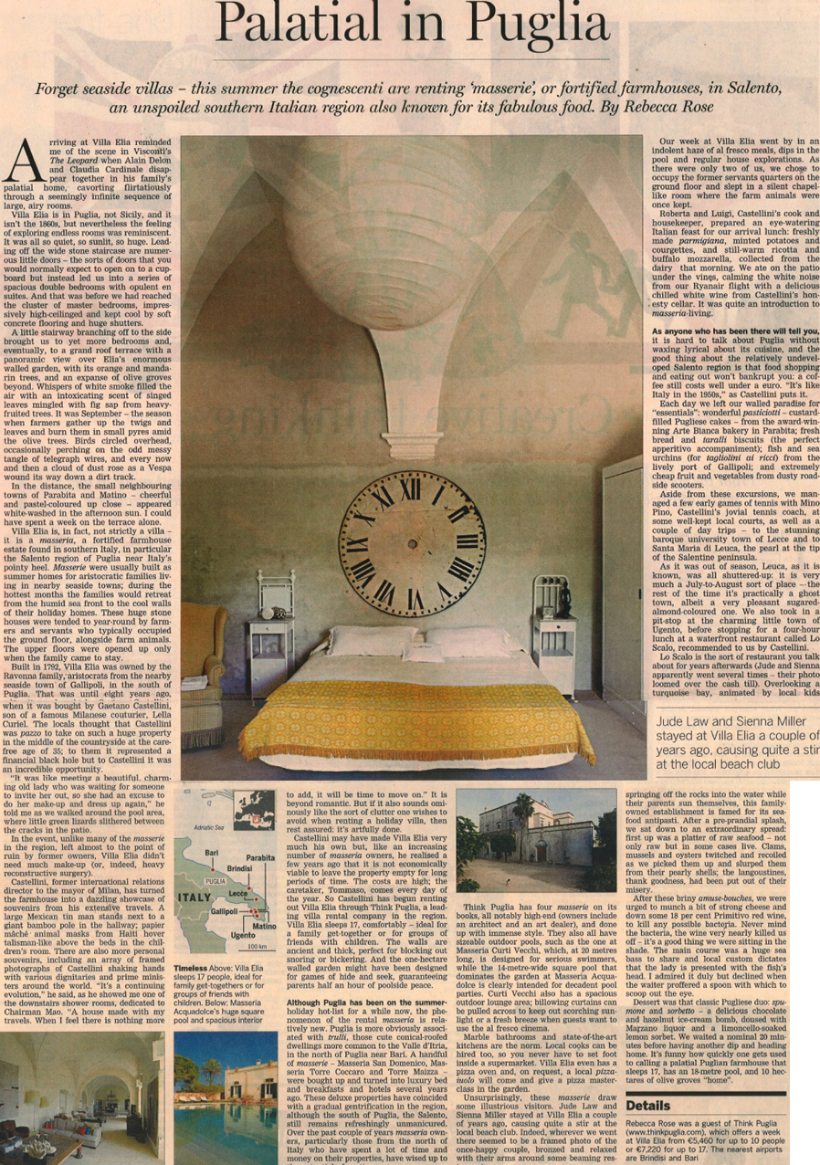 Villa Elia in the Financial Times, 31 March 2012 | Think Sicily Villa Elia in the Financial Times, 31 March 2012 | Think Sicily