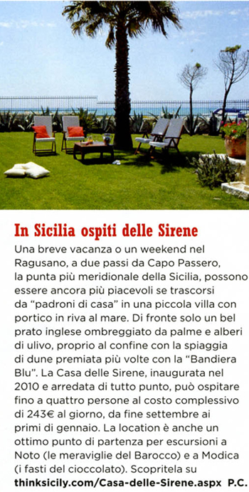 Casa delle Sirene in Marie Claire | Think Sicily Casa delle Sirene in Marie Claire | Think Sicily