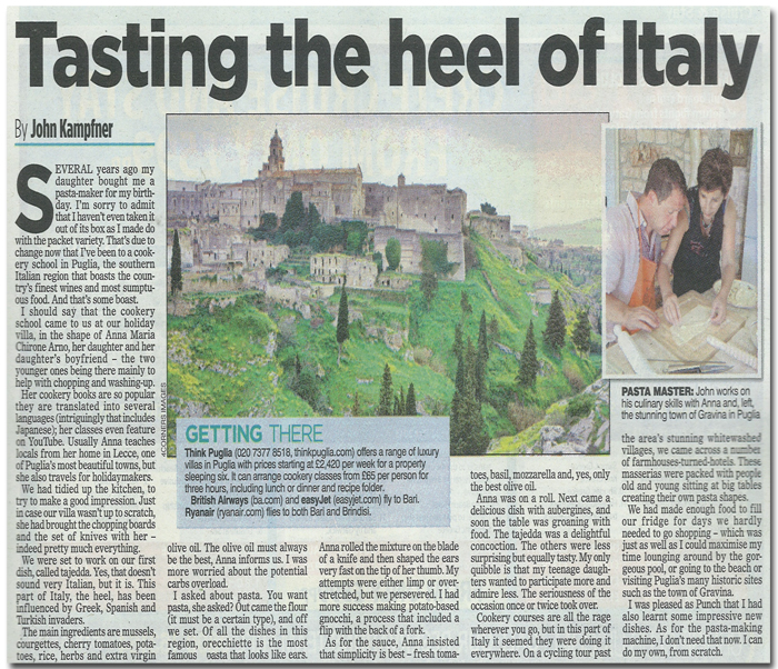 Mail on Sunday, 3rd March 2013 | Think Puglia